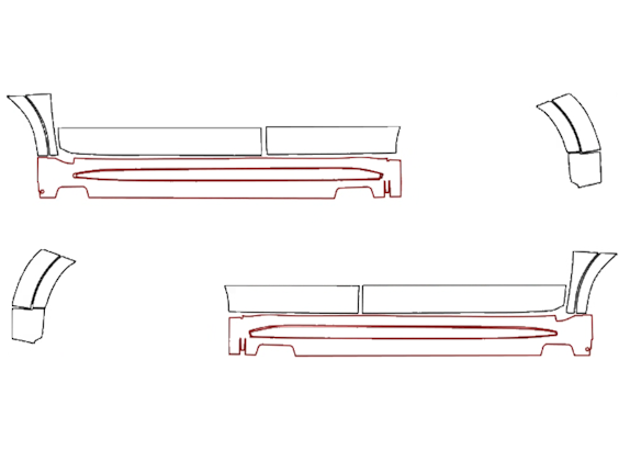 Kia Rio Rocker Panel Rocker Panel Kit | KIA K4 HATCHBACK 2026 – PAINTPROTECTIONFILM.CA