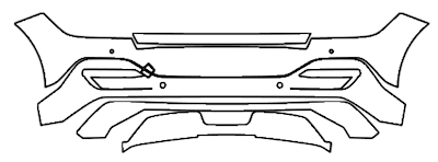 Rear Bumper PPF Kit | KIA EV6 2024