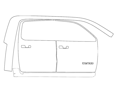 Right Side Cab PPF Kit | RAM 1500 REBEL 2022 