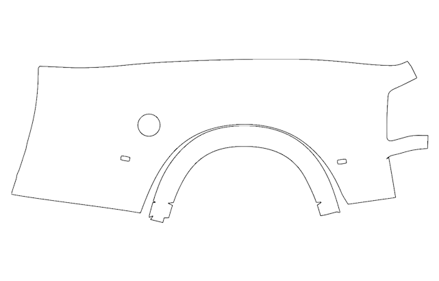 Left Side Outer Bed Panel Kit | RAM 3500 LIMITED LONGHORN 2025