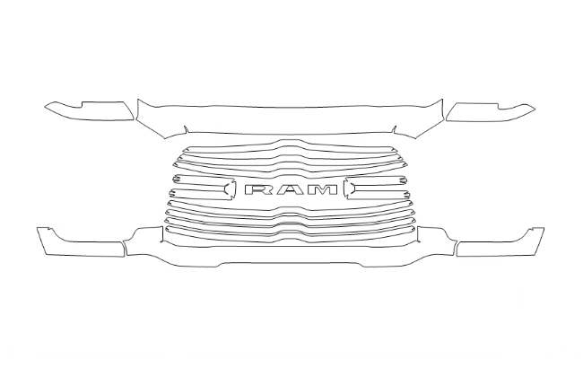 Grille Kit | RAM 3500 BIG HORN 2023
