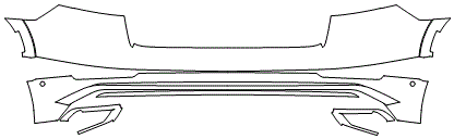 Rear Bumper Kit |AUDI Q8 S-LINE 2020