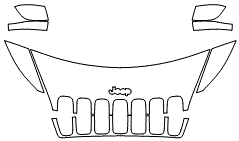 Standard Hood Fender & Mirror Kit - emblem Placement Inconsistent | JEEP Cherokee LATITUDE LIMITED SPORT 2015