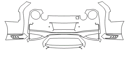 Rear Bumper Kit WITH 4 Parking Sensors | NISSAN GT-R 2016